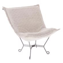 Scroll Puff Chair Angora Natural