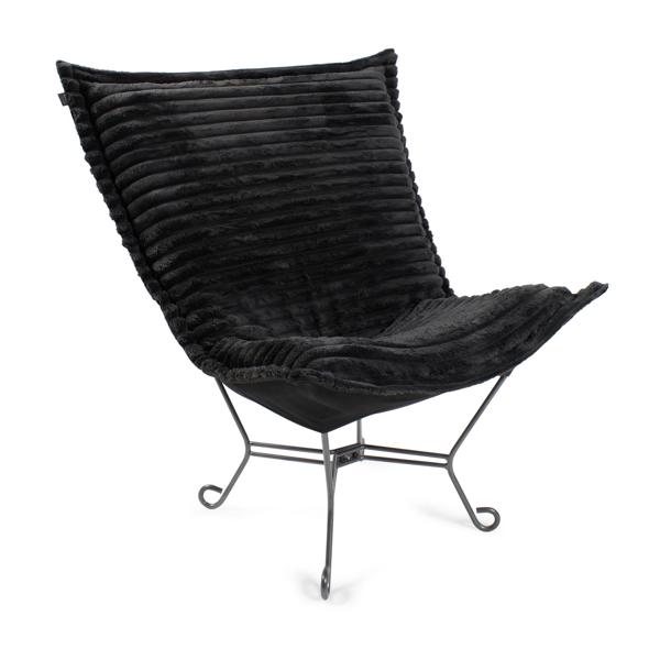 Vinyl Wall Covering Accent Furniture Accent Furniture Puff Chair Shar Pei Black/Black