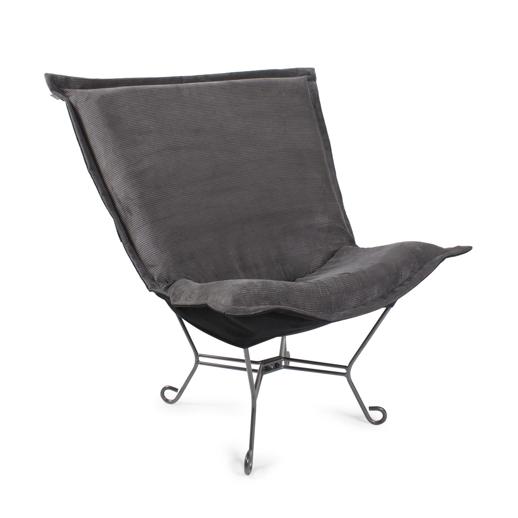  Accent Furniture Accent Furniture Puff Chair Pana Charcoal/Natural