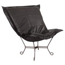 Scroll Puff Chair Avanti Black Titanium Frame