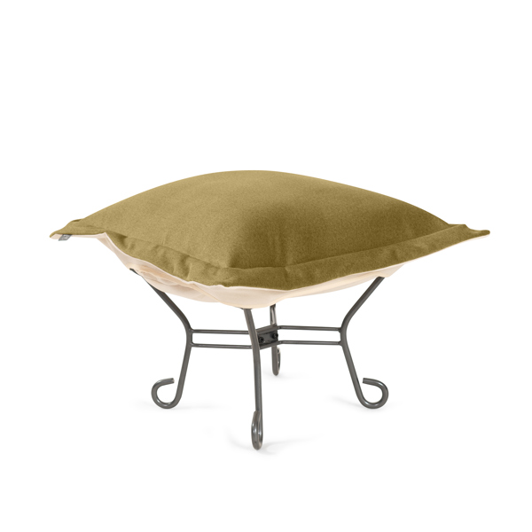 Vinyl Wall Covering Accent Furniture Accent Furniture Puff Ottoman Complete Qivuit Green