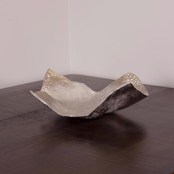 Vinyl Wall Covering Accessories Accessories Aluminum Champagne Silver Hammered Small Bowl