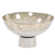 Round Grotto Glass Footed Bowl