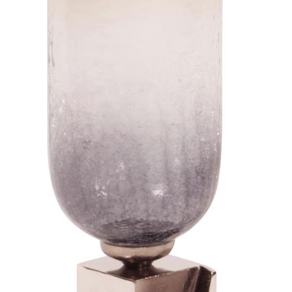 Vinyl Wall Covering Accessories Accessories Ombre Glass Vase on Square Aluminum Base, Small