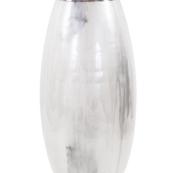 Vinyl Wall Covering Accessories Accessories Sivas Glass Vase with Silver Accents, Short