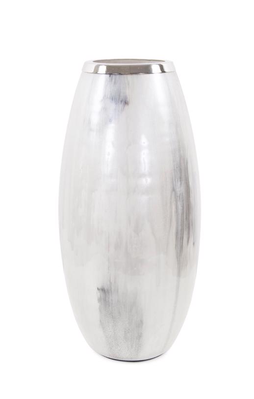  Accessories Accessories Sivas Glass Vase with Silver Accents, Short