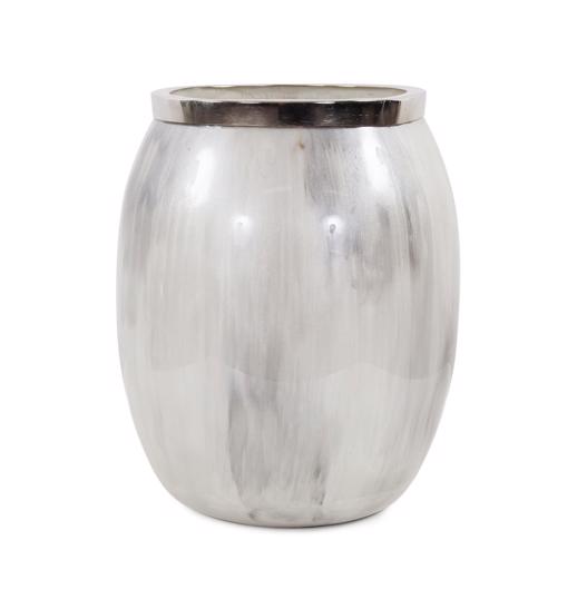  Accessories Accessories Sivas Glass Vase with Silver Accents, Small