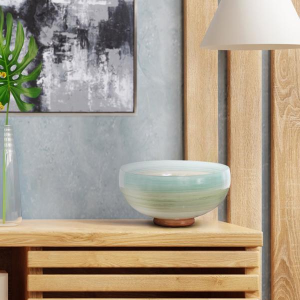 Vinyl Wall Covering Accessories Accessories Capri Stripe Glass Bowl