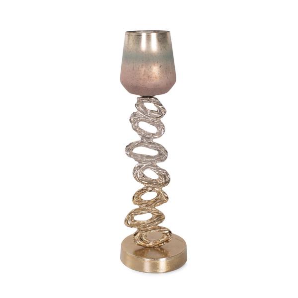 Vinyl Wall Covering Accessories Accessories Teresina Gold Ombre Candleholder- Short