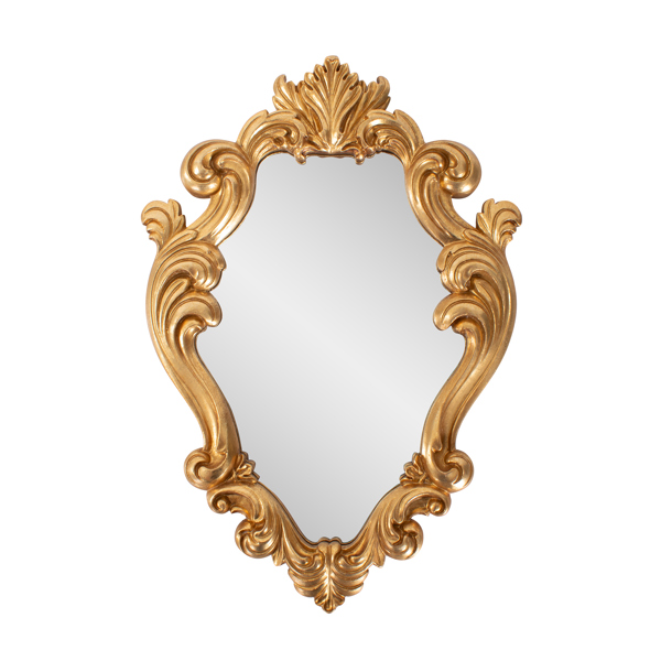 Vinyl Wall Covering Mirrors Mirrors French D' Amboise Collection of Gold Petite Mirrors- Oblong
