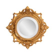 French D' Amboise Collection of Gold Petite Mirrors- Round