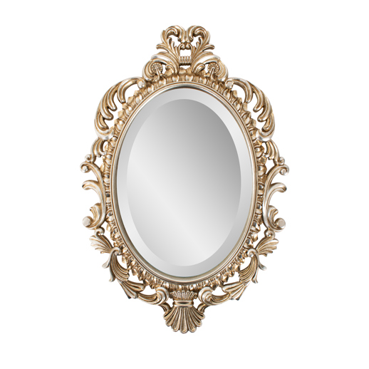  Mirrors Mirrors French D' Amboise Collection of Silver Petite Mirrors- Oval