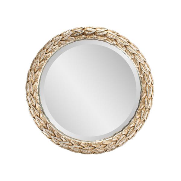 Vinyl Wall Covering Mirrors Mirrors French D' Amboise Collection of Silver Petite Mirrors- Round