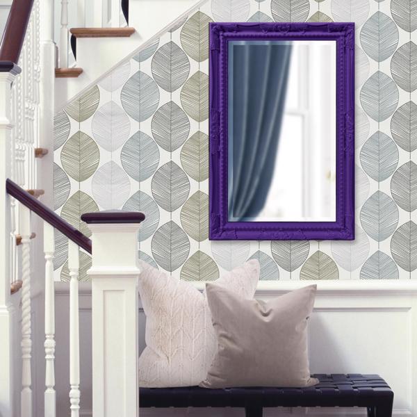 Vinyl Wall Covering Mirrors Mirrors Queen Ann Mirror - Glossy Royal Purple