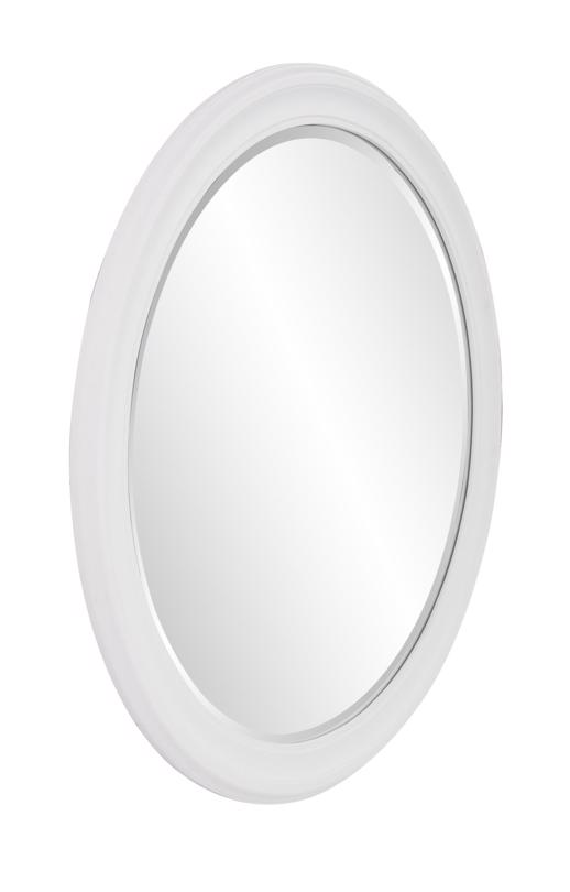  Mirrors Mirrors George Matte White Round Mirror
