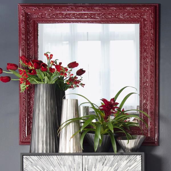 Vinyl Wall Covering Mirrors Mirrors Nottingham Red Mirror
