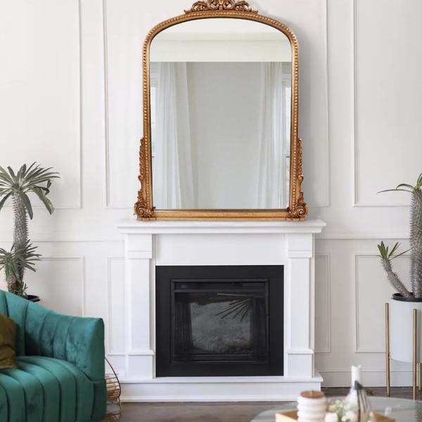 Vinyl Wall Covering Mirrors Mirrors Germaine Mantel Mirror, Wide