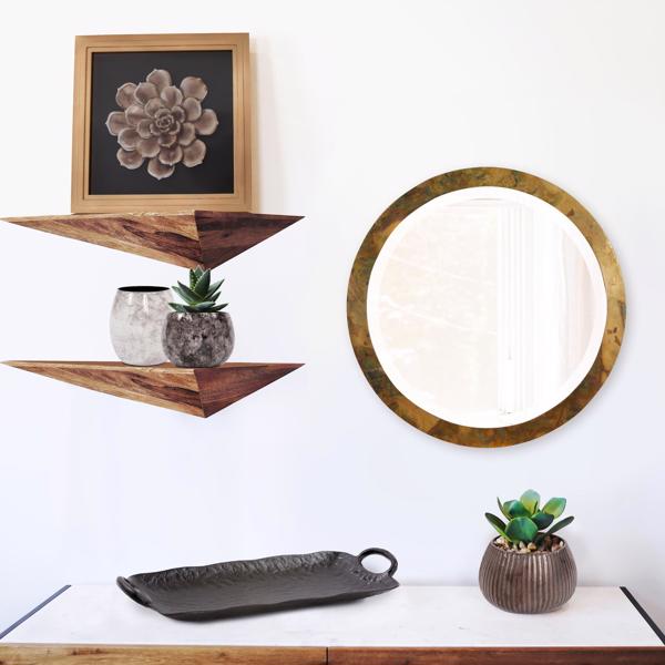 Vinyl Wall Covering Mirrors Mirrors Camou Small Round Mirror