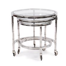 Telescoping Stainless Steel Bar Cart