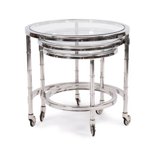 Vinyl Wall Covering Accent Furniture Accent Furniture Telescoping Stainless Steel Bar Cart