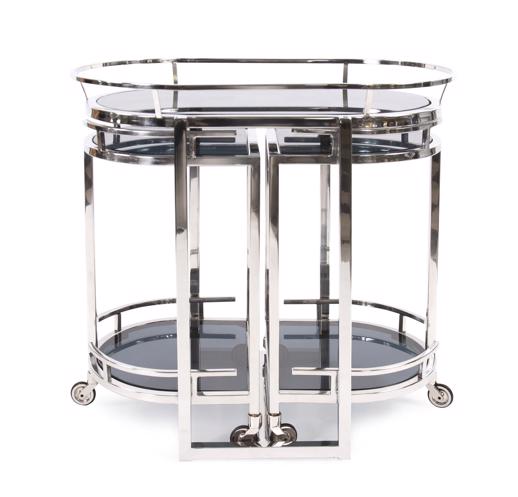  Accent Furniture Accent Furniture Nesting Stainless Steel Bar Cart