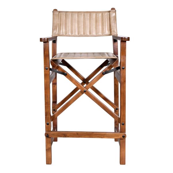 Vinyl Wall Covering Accent Furniture Accent Furniture Leather Bar Stool - Brown