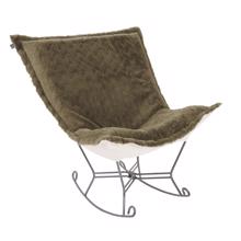 Scroll Puff Rocker Angora Moss