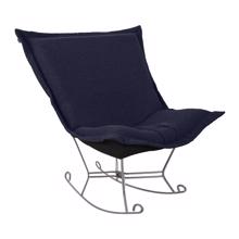 Scroll Puff Rocker Titanium, Barbet Royal/Black