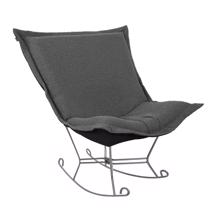 Scroll Puff Rocker Titanium, Barbet Charcoal/Black