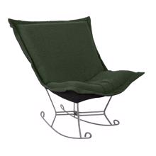 Scroll Puff Rocker Titanium, Barbet Forest/Black