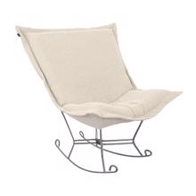 Scroll Puff Rocker Titanium, Barbet Natural/Natura