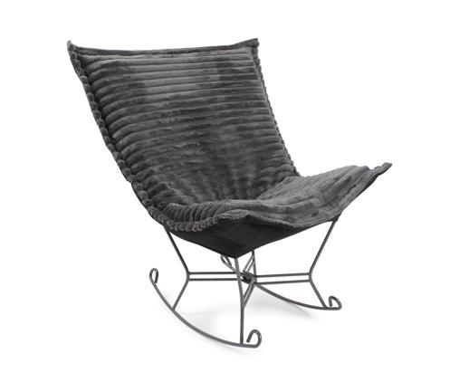  Accent Furniture Accent Furniture Puff Rocker  Shar Pei Charcoal/Black
