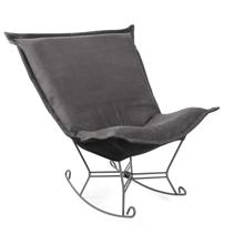 Puff Rocker Ottoman  Pana Charcoal/Natural
