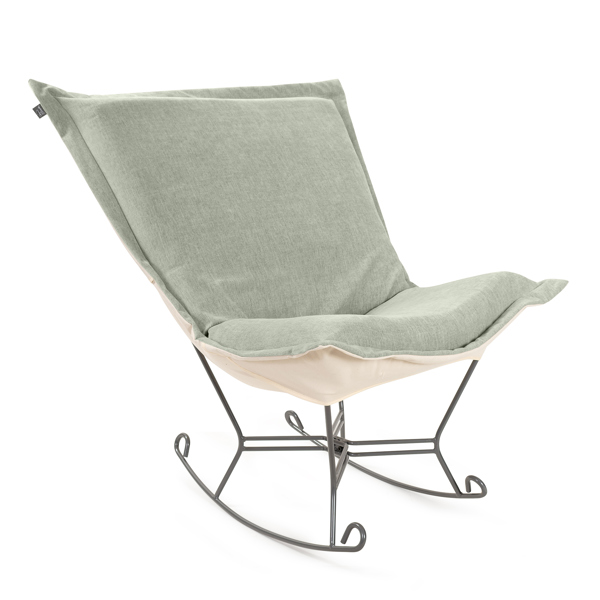 Vinyl Wall Covering Accent Furniture Accent Furniture Komodo Sage Puff Rocker and Frame