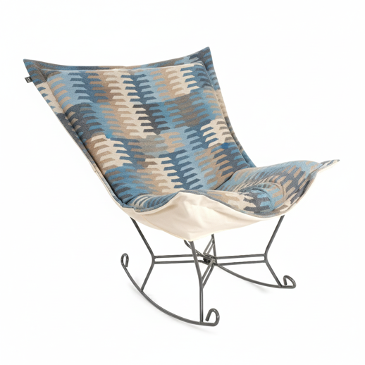  Accent Furniture Accent Furniture Puff Rocker Complete Navajo Navy