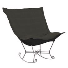Scroll Puff Rocker Sterling Charcoal Titanium Fram