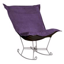 Scroll Puff Rocker Bella Eggplant Titanium Frame