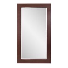 Bolivar Oversized Mirror in Rich Mocha Faux Lear