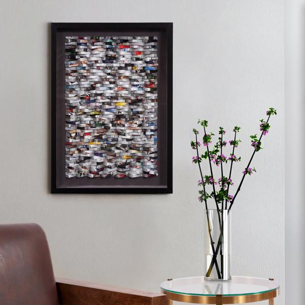 Vinyl Wall Covering Wall Art Wall Art In the News Recycled Wall Art