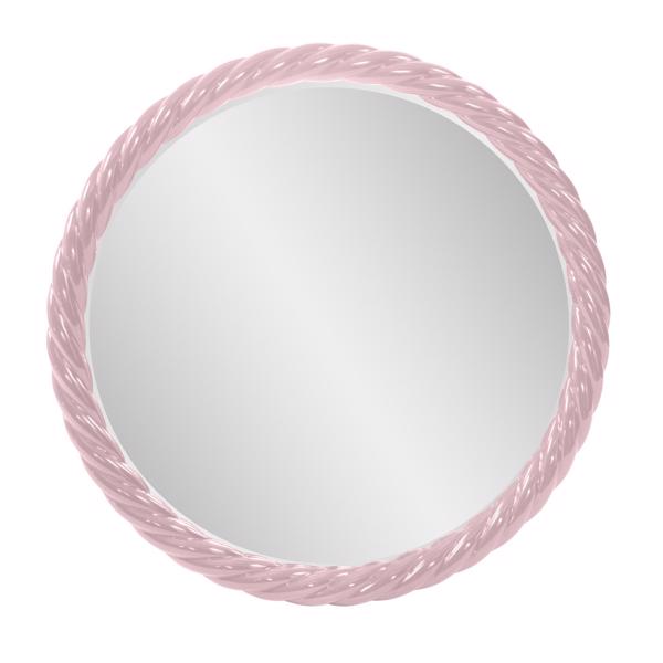 Vinyl Wall Covering Mirrors Mirrors Gita Braided Round Mirror in Glossy Lilac
