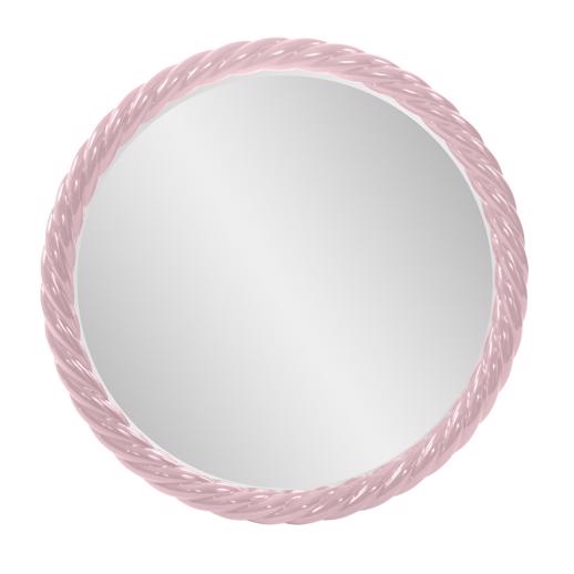  Mirrors Mirrors Gita Braided Round Mirror in Glossy Lilac