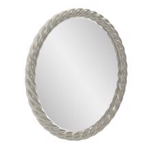 Gita Braided Round Mirror in Glossy Nickel