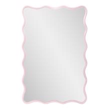 Maya Rectangular Waved Edge Mirror in Glossy Lilac
