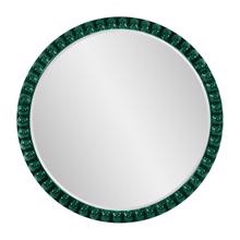 Varsha Round Oversized Beaded Mirror in Glossy Hun