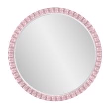 Varsha Round Oversized Beaded Mirror in Glossy Lil