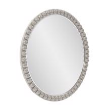 Varsha Round Oversized Beaded Mirror in Glossy Nic