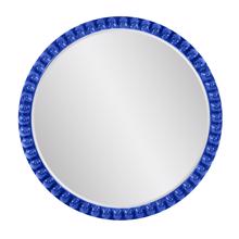 Varsha Round Oversized Beaded Mirror in Glossy Roy