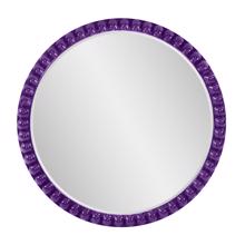 Varsha Round Oversized Beaded Mirror in Glossy Roy