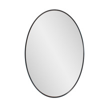 Alumina Black Oval Mirror