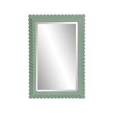 Pastel Scallop Mirror Green